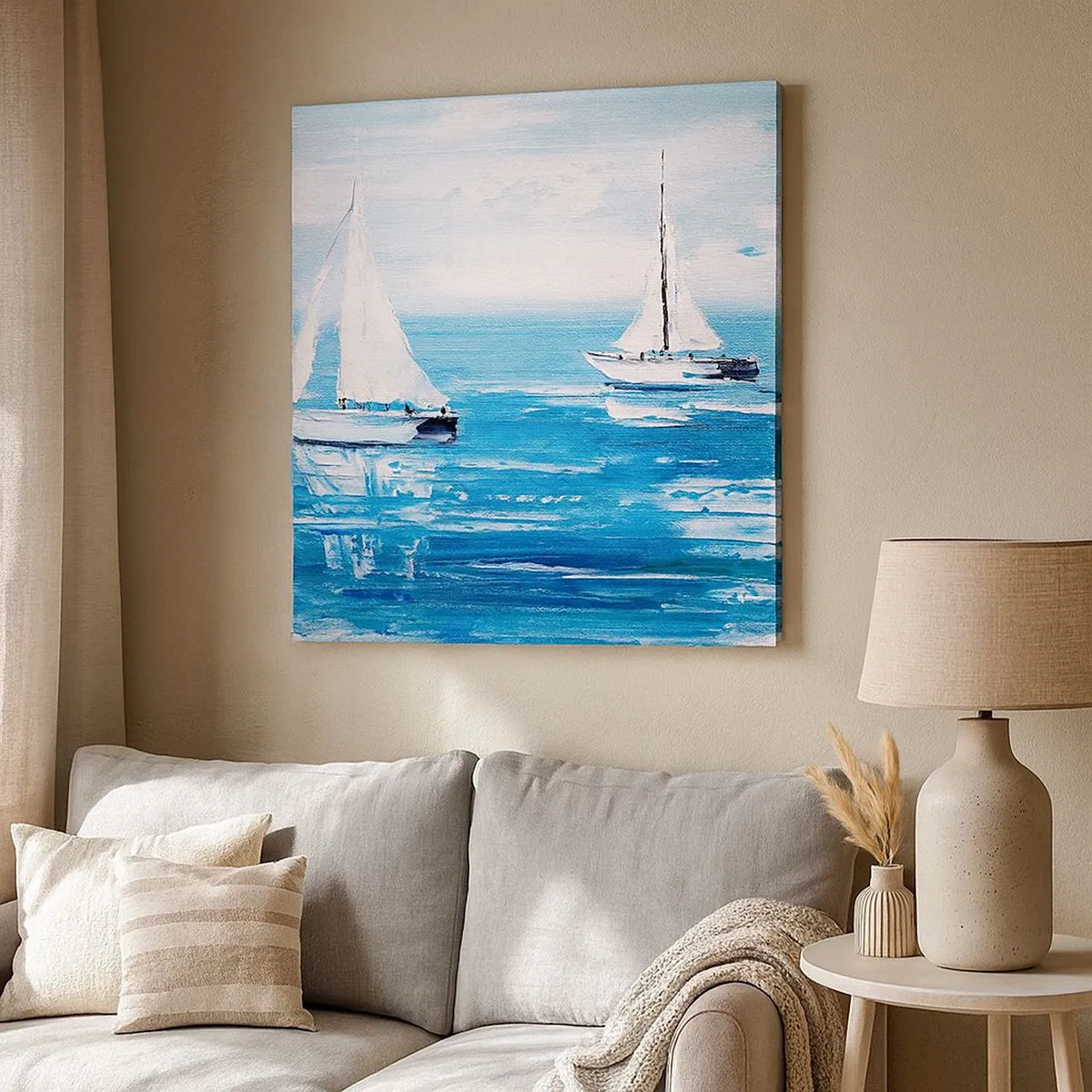 Bild auf Leinwand - Leinwandbild - Mit Freund an der Seite - 30x30 cm