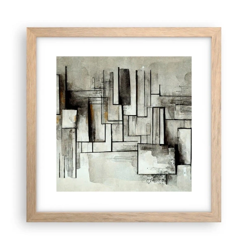 Poster in einem Rahmen aus heller Eiche - Kraft der Einfachheit - 30x30 cm