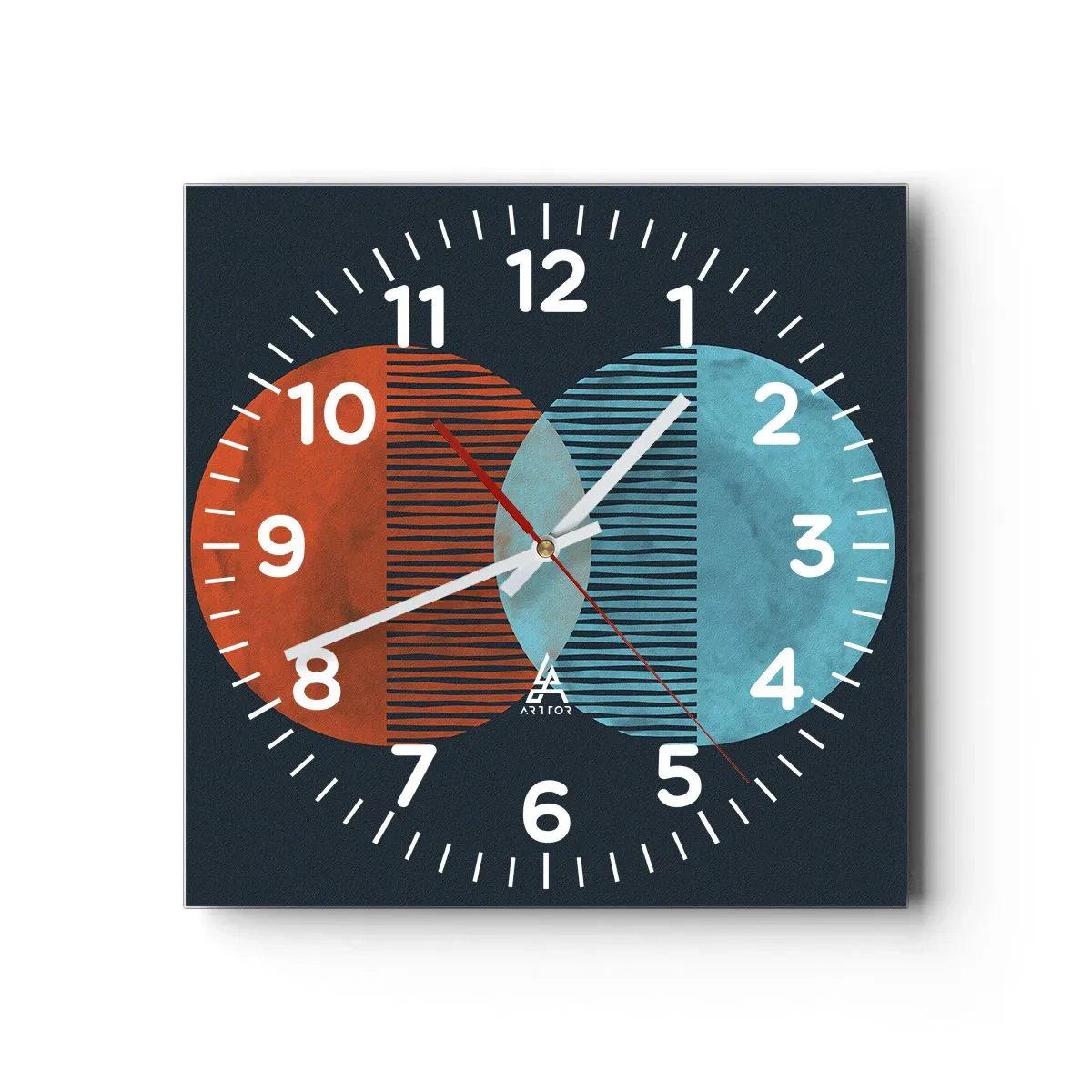 Wanduhr - Glasuhr - Astronomische Fantasie - 40x40 cm