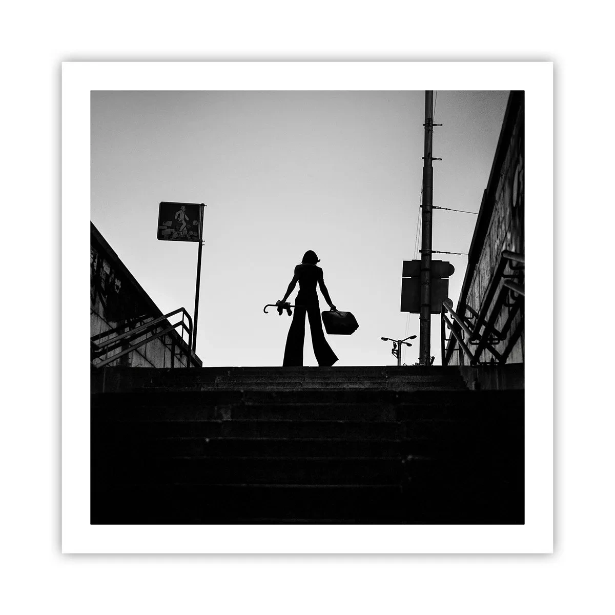 Poster - Städtisches Wandern - 60x60 cm