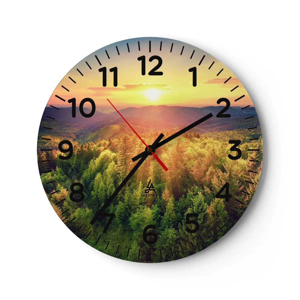 Wanduhr - Glasuhr - Scheitelpunkte und Spitzen - 30x30 cm