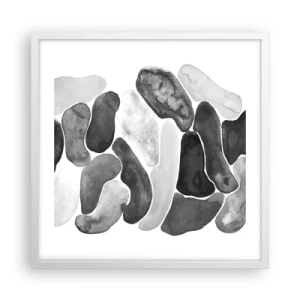Poster in einem weißen Rahmen - Felsige Abstraktion - 50x50 cm