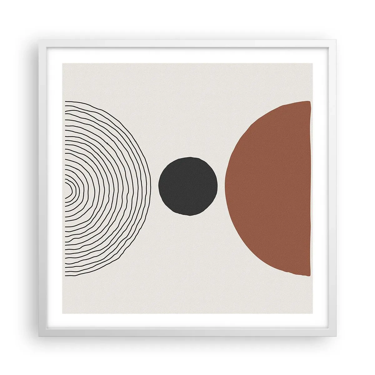 Poster in einem weißen Rahmen - Das Zentrum der Aufmerksamkeit - 60x60 cm