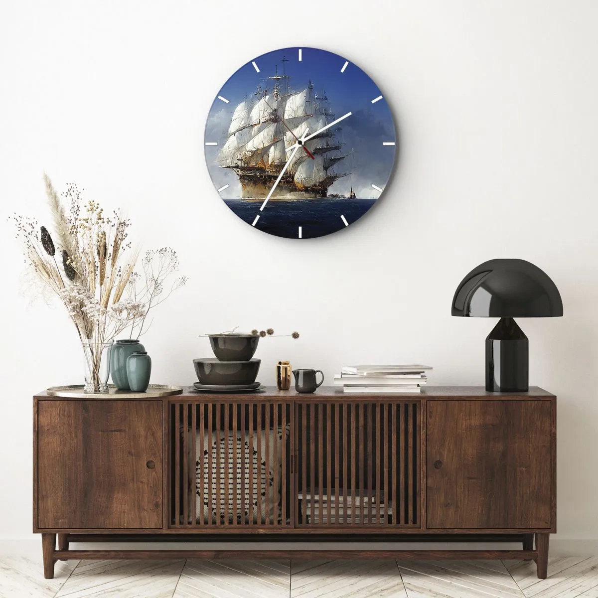 Wanduhr - Glasuhr - Der große Ruhm! - 30x30 cm