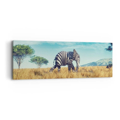 Bild auf Leinwand - Leinwandbild - Grau ist nicht mehr in Mode - 90x30 cm