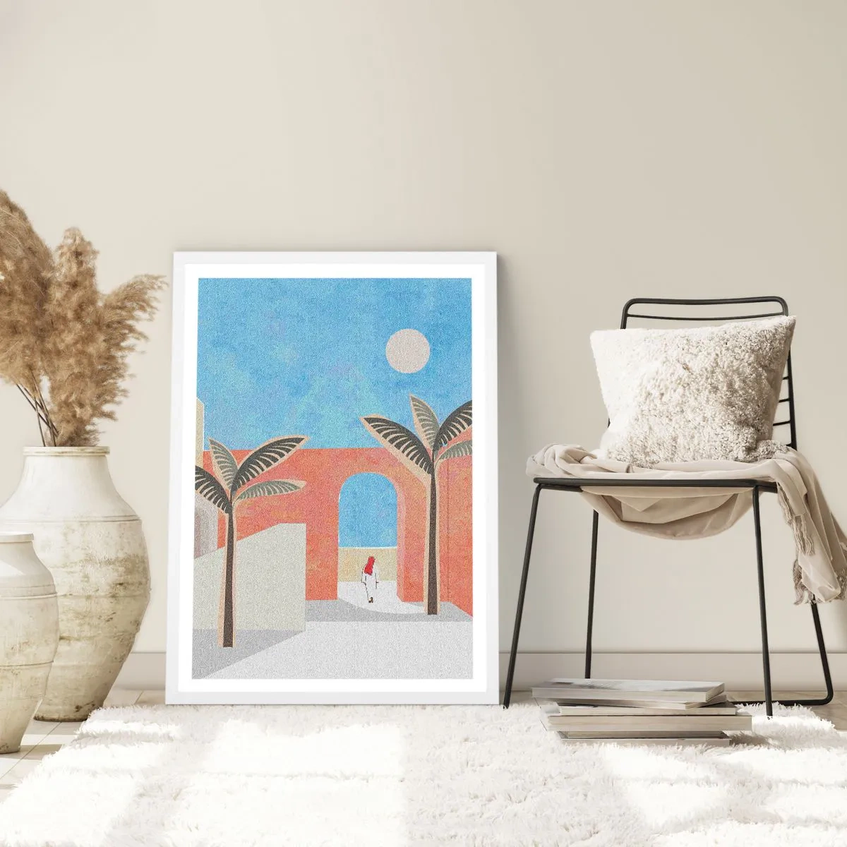 Poster in einem weißen Rahmen - Arabischer Tag - 70x100 cm