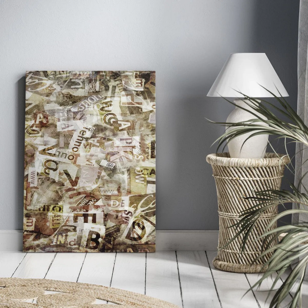 Bild auf Leinwand - Leinwandbild - Ich vereinige das Geschwätz - 65x120 cm