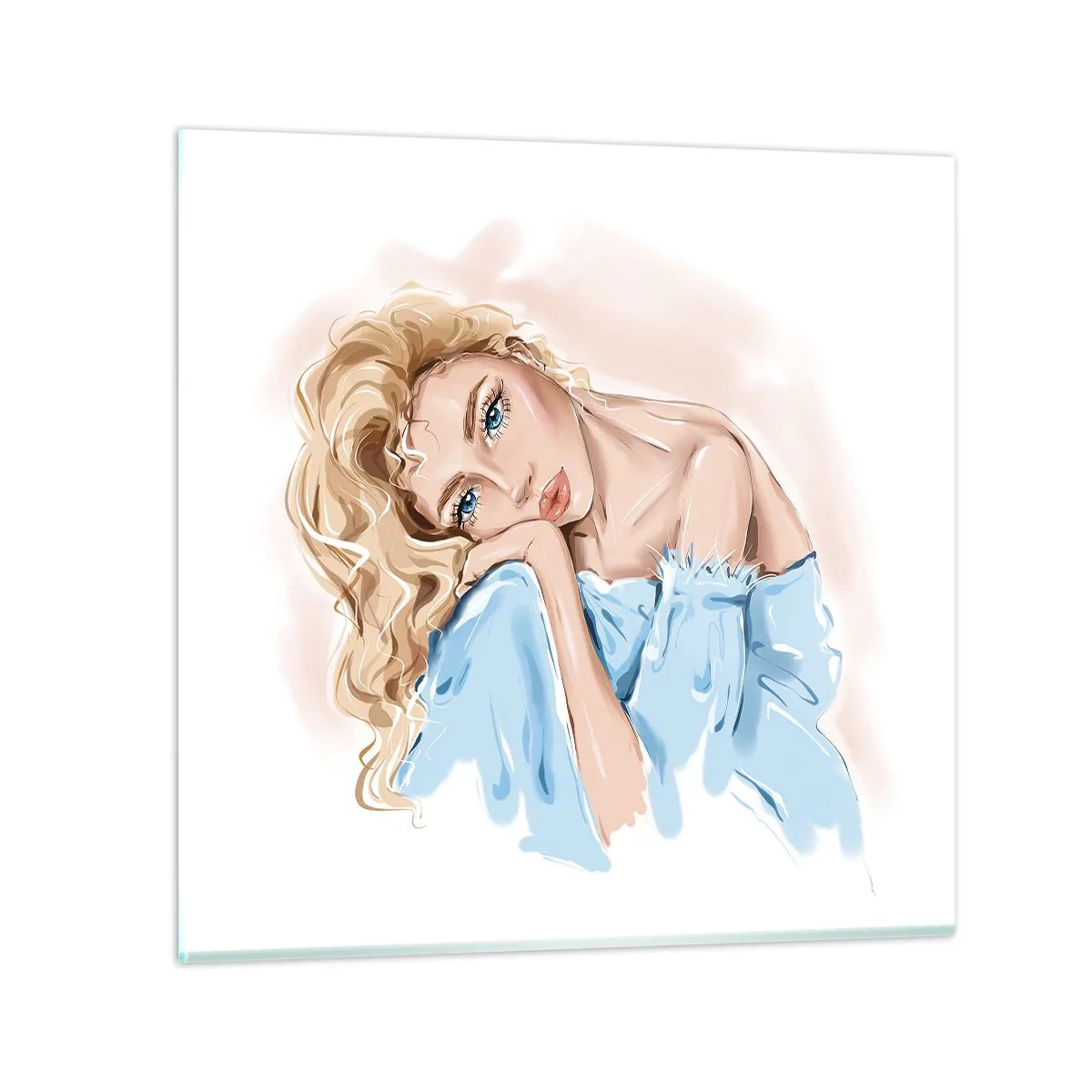 Glasbild - Bild auf glas - Verträumt im Blau - 50x50 cm