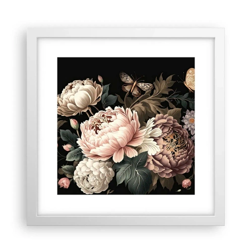 Poster in einem weißen Rahmen - Im Barockstil - 30x30 cm