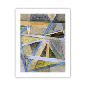 Poster - Gerade oder diagonal? - 40x50 cm