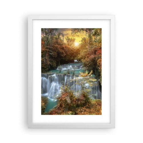 Poster in einem weißen Rahmen - Versteckter Schatz des Waldes - 30x40 cm