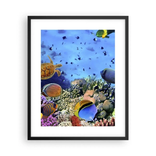 Poster in einem schwarzem Rahmen - Und was wissen wir über das Leben ... - 40x50 cm