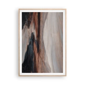 Poster in einem Rahmen aus heller Eiche - Ruhiges Tal - 70x100 cm