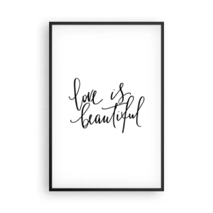 Poster in einem schwarzem Rahmen - Lies und wiederhol - 61x91 cm