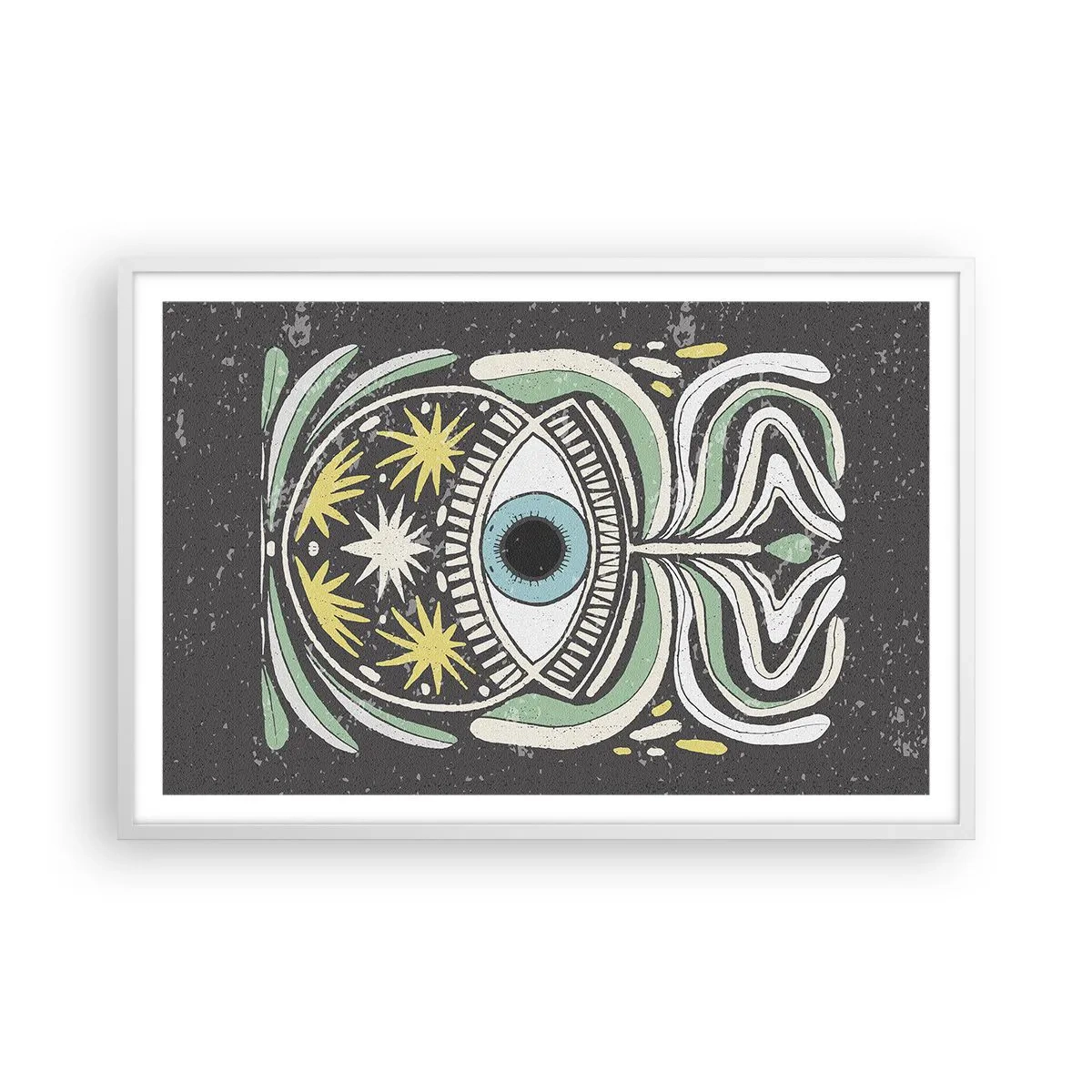 Poster in einem weißen Rahmen - Stammesrituale - 91x61 cm