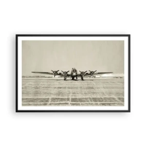 Poster in einem schwarzem Rahmen - Wie immer bereit - 91x61 cm