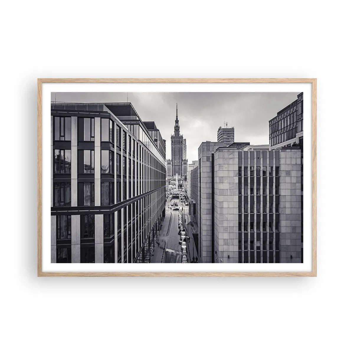 Poster in einem Rahmen aus heller Eiche - Warschauer Tal - 100x70 cm