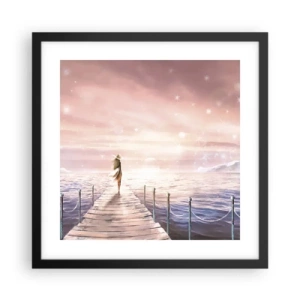 Poster in einem schwarzem Rahmen - Im Licht eines Traums - 40x40 cm