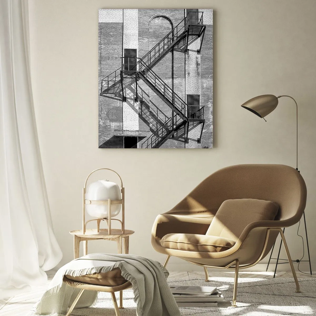 Glasbild - Bild auf glas - Industrieller Stil - 80x120 cm