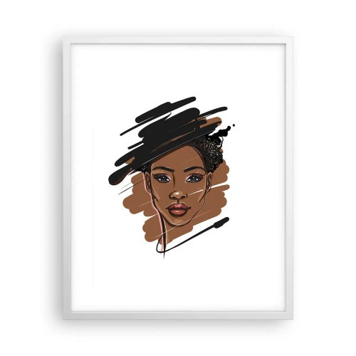 Poster in einem weißen Rahmen - Süß wie Schokolade - 40x50 cm