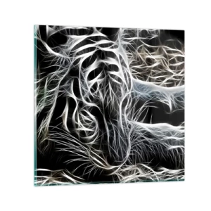 Glasbild - Bild auf glas - Eine Studie über die Leichtigkeit der Katze - 30x30 cm