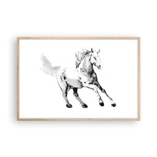 Poster in einem Rahmen aus heller Eiche - Ungezähmte Seele - 91x61 cm