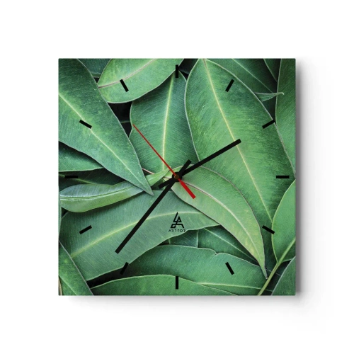 Wanduhr - Glasuhr - Saftig und frisch - 40x40 cm