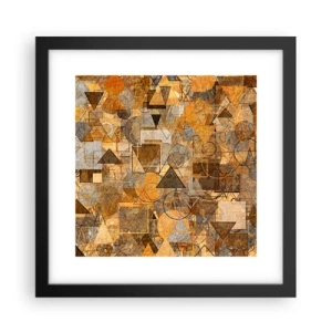 Poster in einem schwarzem Rahmen - Die Welt in Form - 30x30 cm