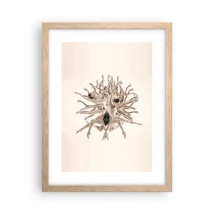 Poster in einem Rahmen aus heller Eiche - Aufblühen im Tanz - 30x40 cm