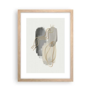 Poster in einem Rahmen aus heller Eiche - Dauer und Bewegung - 30x40 cm