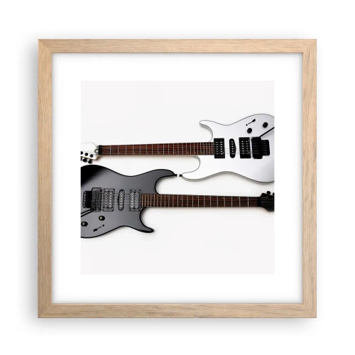 Poster in einem Rahmen aus heller Eiche - Harmonie der Formen - 30x30 cm