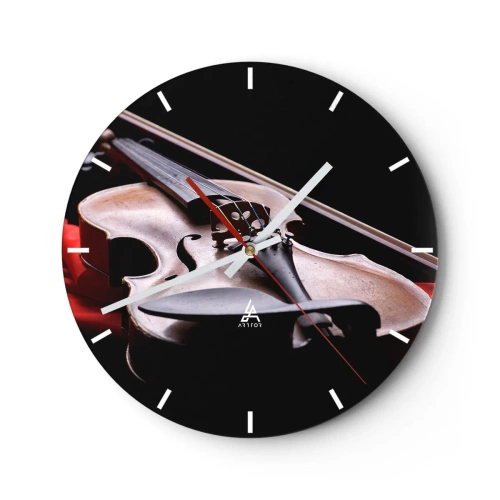 Wanduhr - Glasuhr - Musik der Gefühle - 40x40 cm