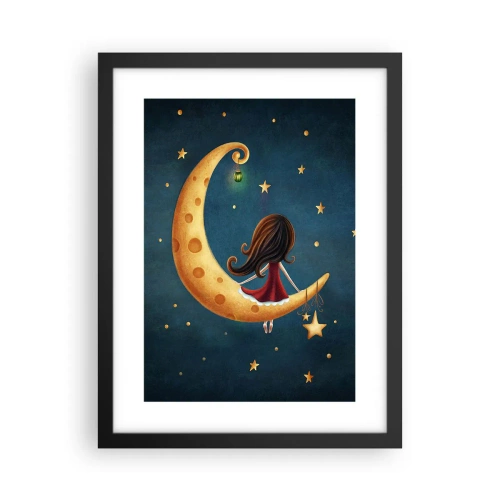 Poster in einem schwarzem Rahmen - Einmal… - 30x40 cm