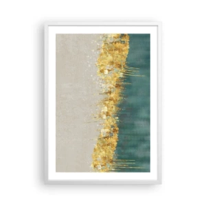 Poster in einem weißen Rahmen - Goldener Rand - 50x70 cm