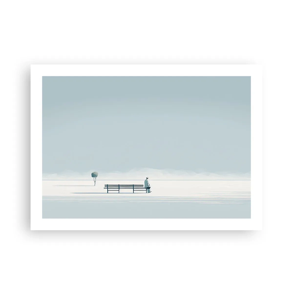 Poster - Ja, ich warte. - 70x50 cm