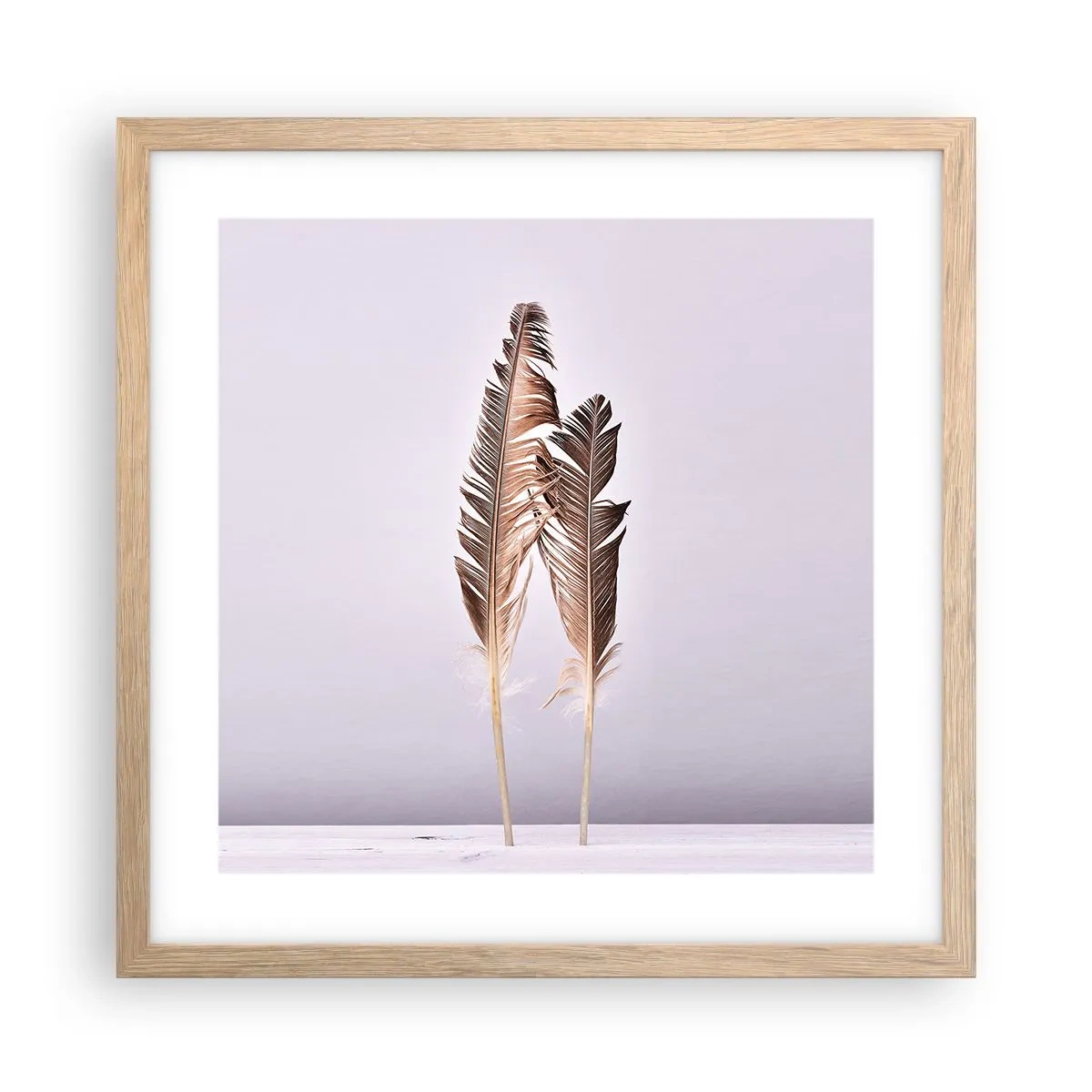 Poster in einem Rahmen aus heller Eiche - Gegen das Nichts - 40x40 cm