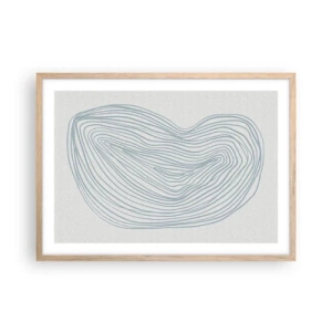 Poster in einem Rahmen aus heller Eiche - Das Lächeln der Wassertropfen - 70x50 cm