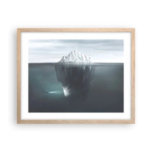 Poster in einem Rahmen aus heller Eiche - Unterwassergeheimnis - 50x40 cm