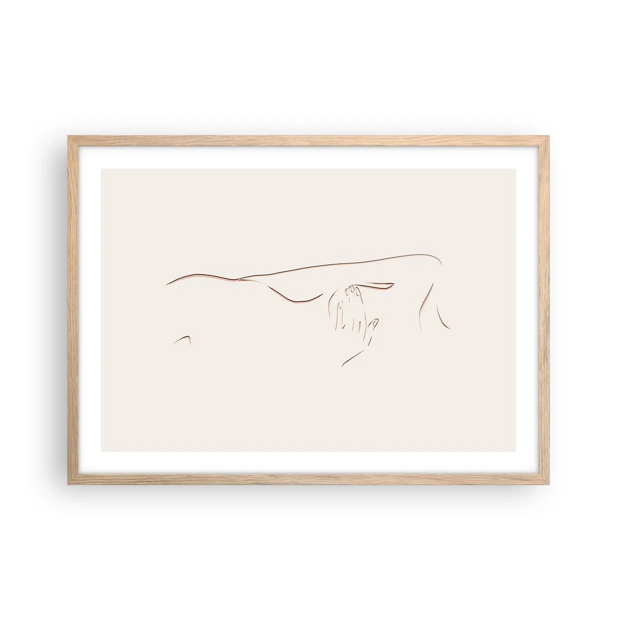 Poster in einem Rahmen aus heller Eiche - Die Form des Verlangens - 70x50 cm