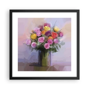 Poster in einem schwarzem Rahmen - Festgehaltene Schönheit - 40x40 cm