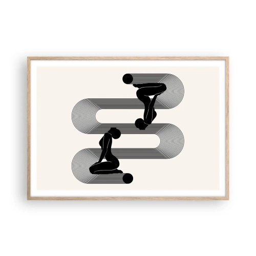 Poster in einem Rahmen aus heller Eiche - Sinnliche Symmetrie - 100x70 cm