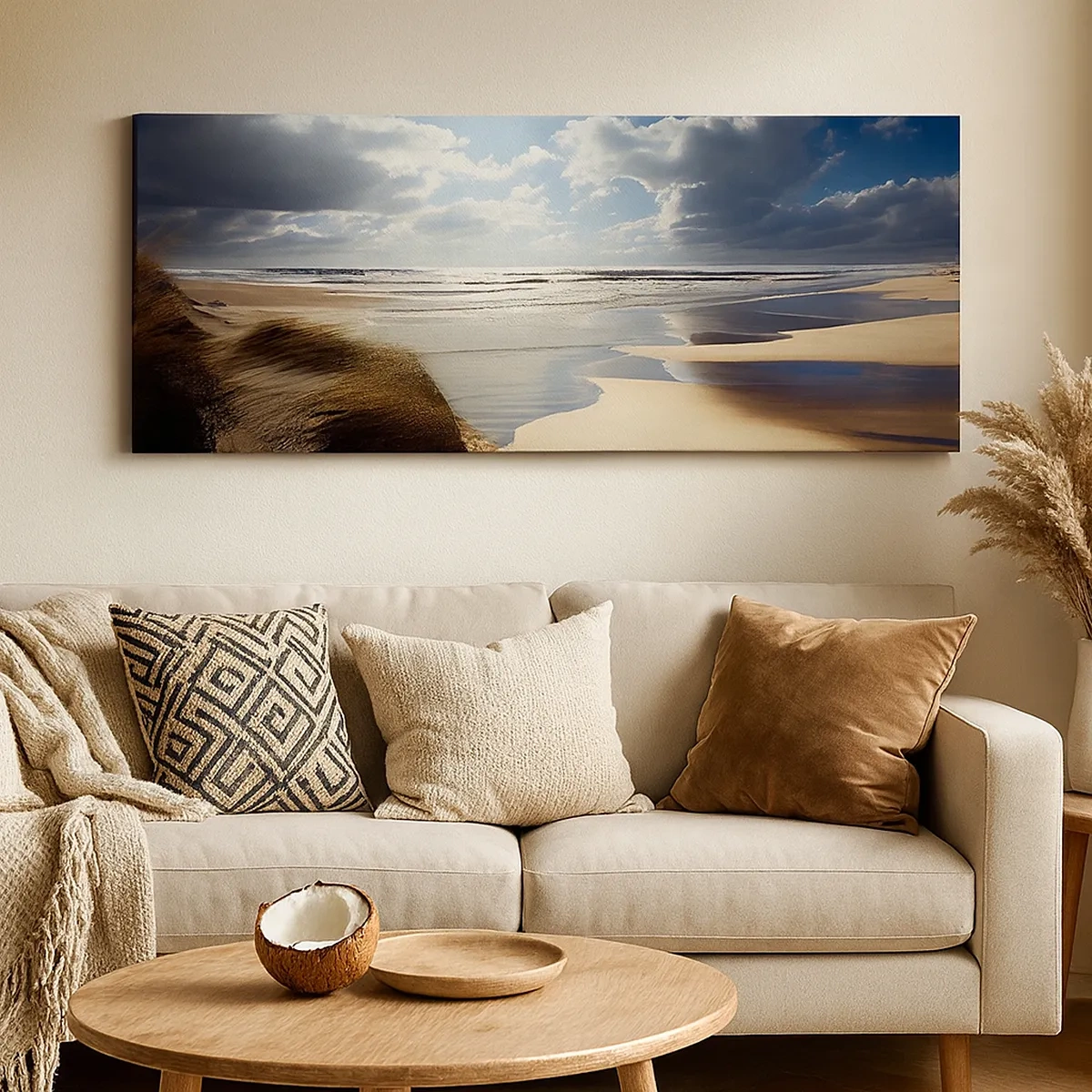 Bild auf Leinwand - Leinwandbild - Strand, wilder Strand - 30x30 cm