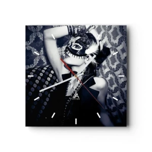 Wanduhr - Glasuhr - Dekorationen, Ornamente, Muster ... - 40x40 cm