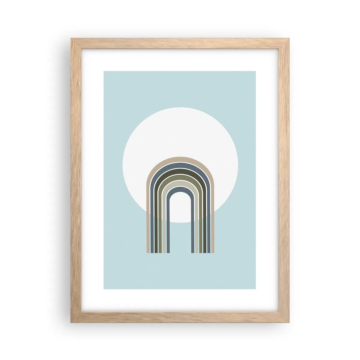 Poster in einem Rahmen aus heller Eiche - Unwiderstehliche Anziehungskraft - 30x40 cm