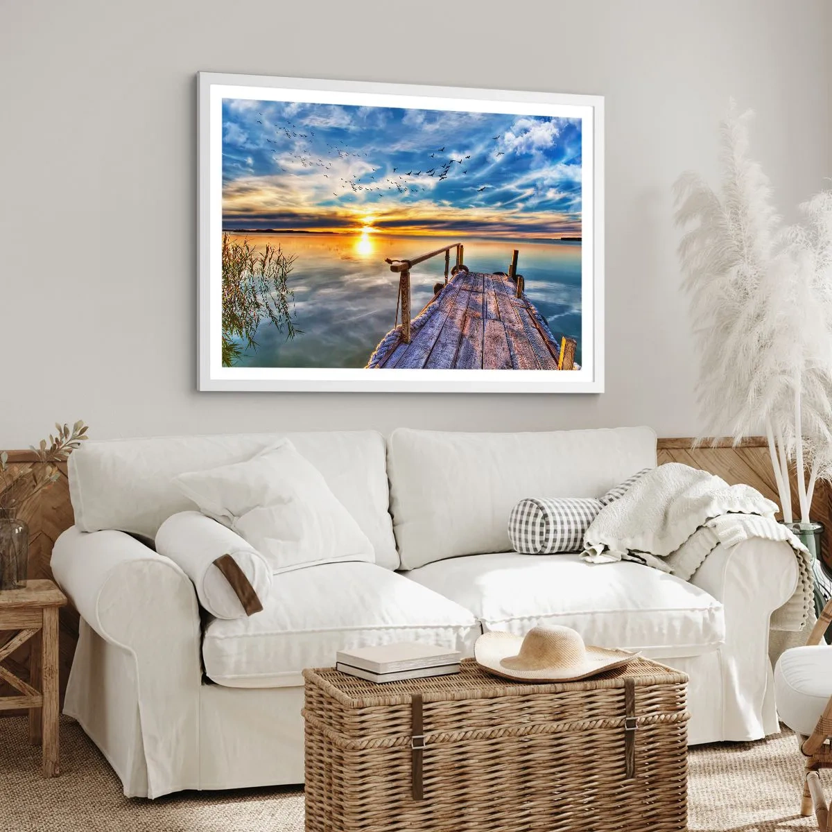 Poster in einem weißen Rahmen - Der Wind geht zur Ruhe - 40x30 cm