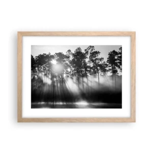 Poster in einem Rahmen aus heller Eiche - Unaufhaltsame Sonne - 40x30 cm