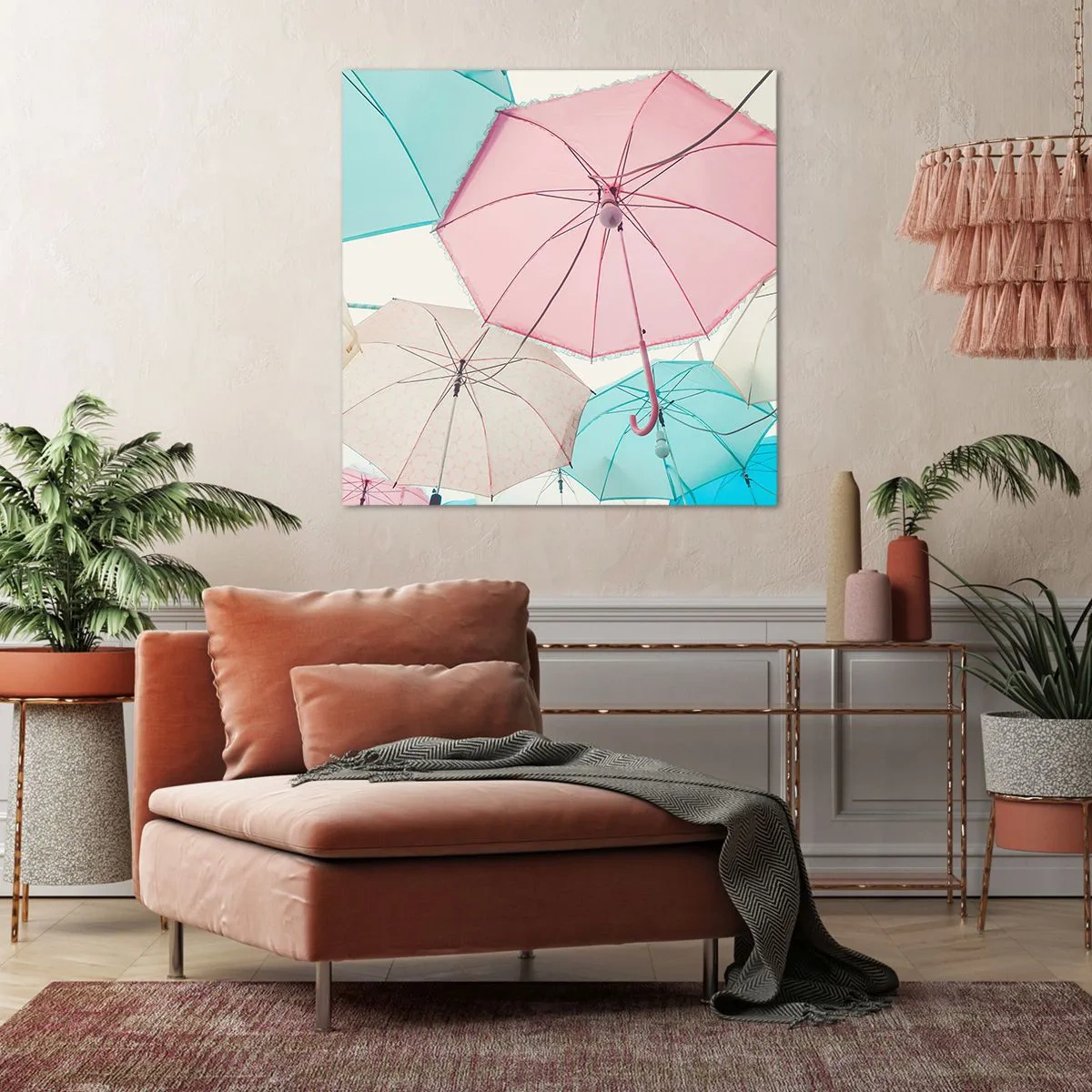 Bild auf Leinwand - Leinwandbild - Mal Sonne, mal Regen - 30x30 cm