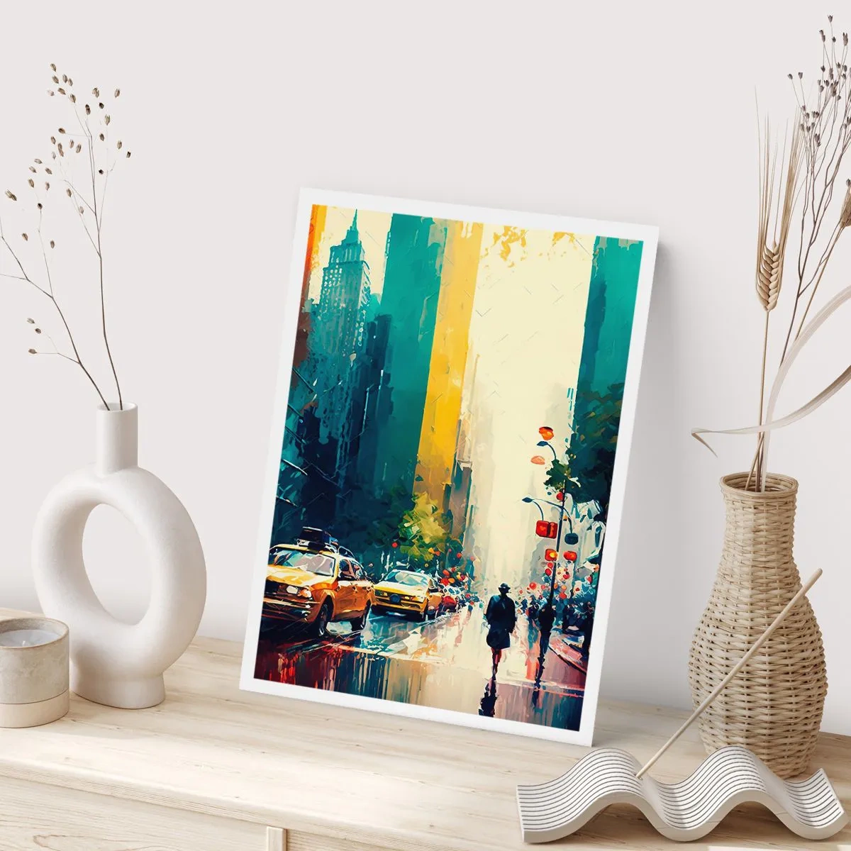 Poster - New York – selbst der Regen ist hier bunt - 61x91 cm