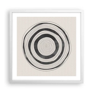 Poster in einem weißen Rahmen - Wichtig ist, was dazwischen liegt - 50x50 cm