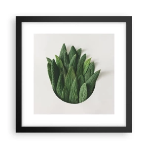 Poster in einem schwarzem Rahmen - Ungebremste Neugier - 30x30 cm